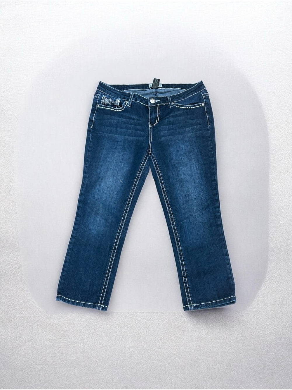 Soundgirl Dark Blue Ankle Crop Jeans